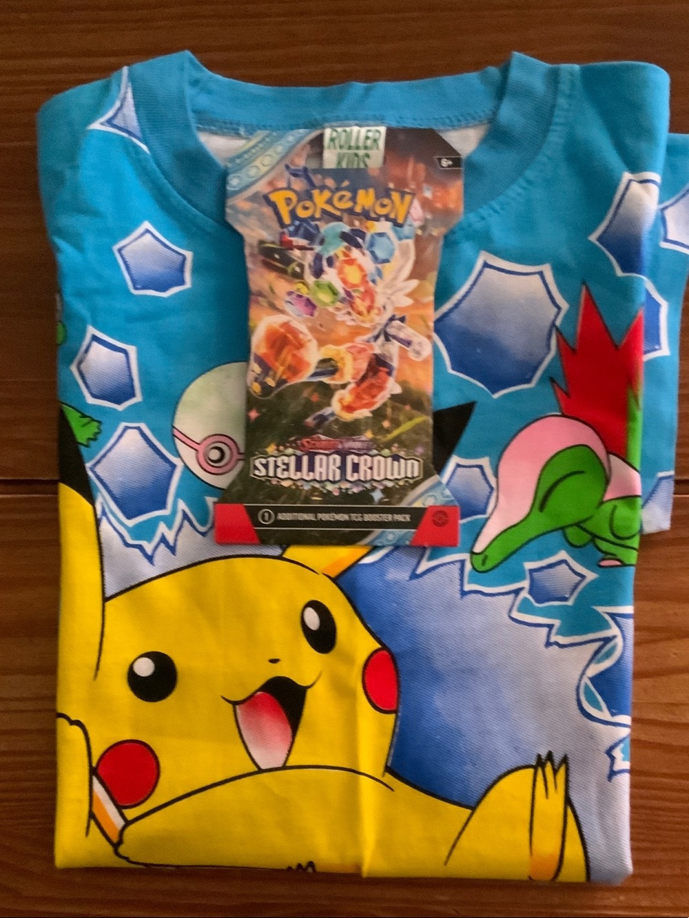 Pokemon Pikachu Graphic Tee - Blue, Yellow & Red Accents